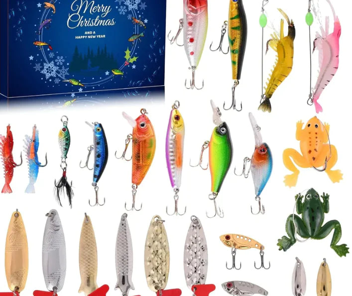 🎅 2025 Julefiskekalender 🎁 – 24 Dages Fiskegrej Adventsgave 🎣✨